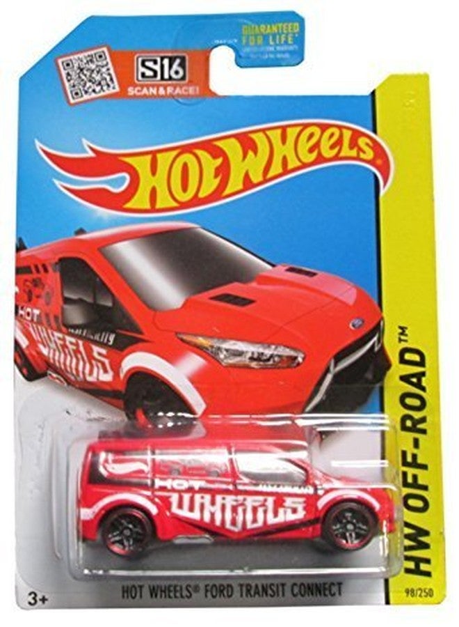 Hot Wheels, 2015 HW Off-Road, Ford Transit Connect [Red] Die-Cast Vehicle #98/250 by Hot wheels